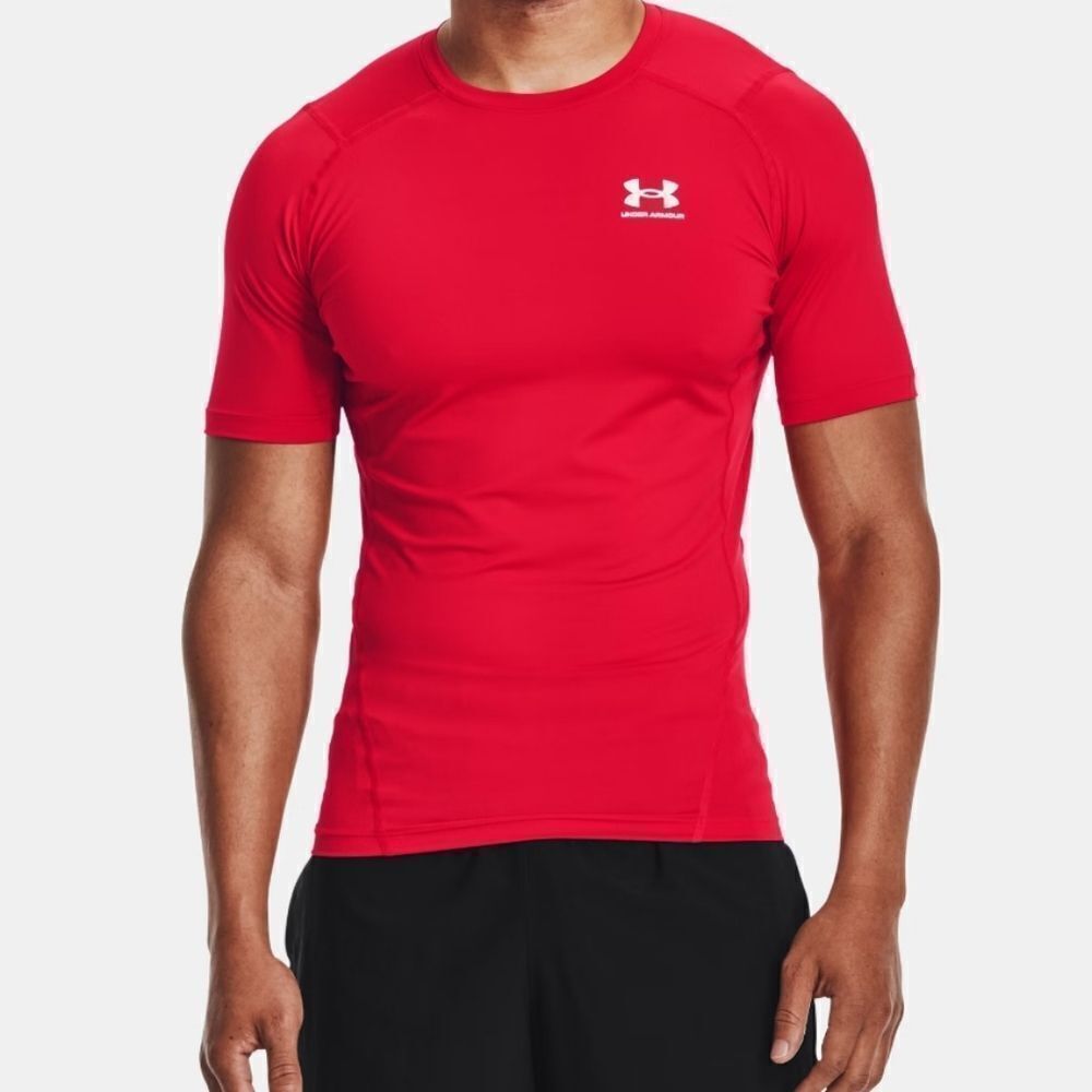 Under Armour HeatGear  Red Compression Tee Short Sleeve #7